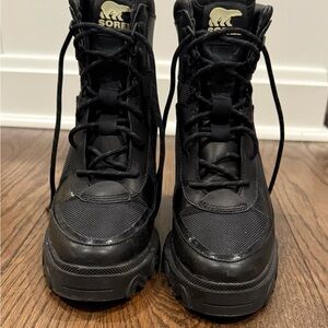 Sorel Black Lace-Up Boots